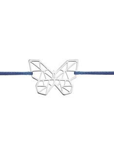 Origami pillangó  ezüst karkötő