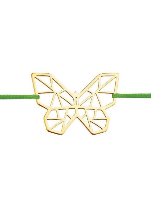 Origami pillangó karkötő arany