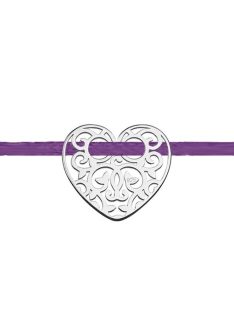 Csipke szív ezüst karkötő
