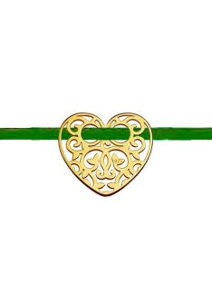 Csipke szív karkötő arany