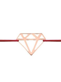 Gyémánt karkötő rosé arany