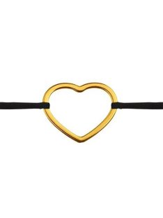 Kontúr szív karkötő arany