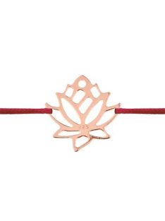 Lótusz karkötő rosé arany