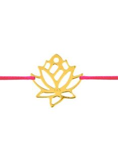 Lótusz karkötő arany