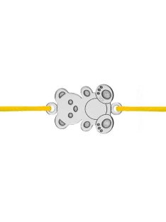 Mackó karkötő ezüst