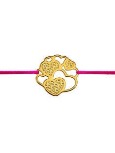 Szívek karkötő  arany