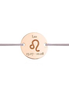 Oroszlán csillagjegy karkötő rosé arany