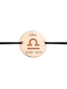 Mérleg csillagjegy karkötő rosé arany