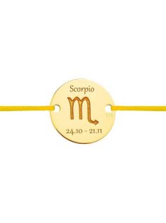 Skorpió csillagjegy karkötő arany
