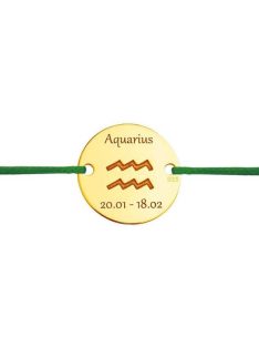 Vízöntő csillagjegy karkötő arany