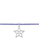 Csillagok charm-os ezüst karkötő