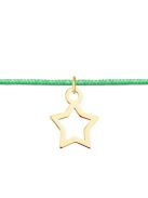 Mini csillag charm-os ezüst karkötő arany