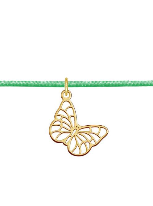 Pillangó charm-os  karkötő arany