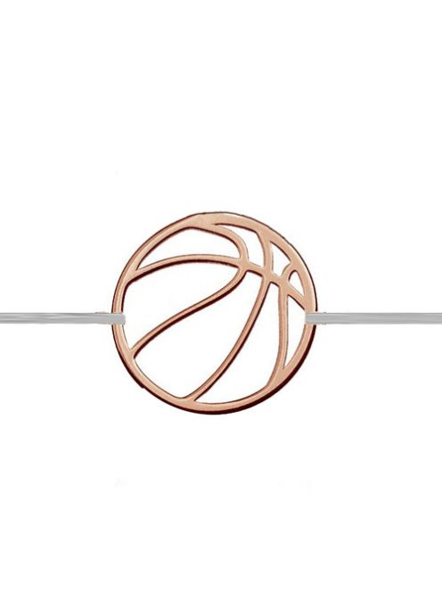 Kosárlabda karkötő rosé arany