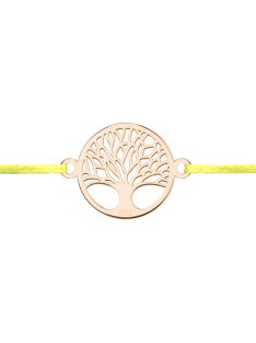 Életfa ezüst karkötő rosé arany