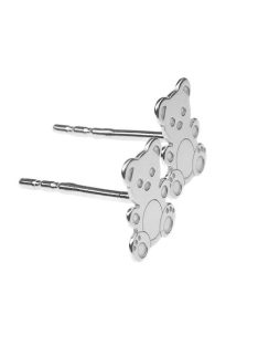 Mackó ezüst fülbevaló