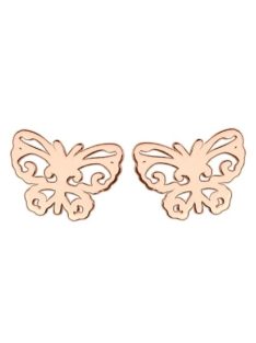 Pillangó fülbevaló rosé arany