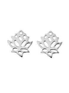 Lótusz ezüst fülbevaló