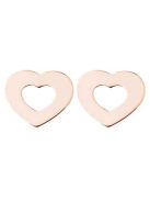 Sterling Silber Contour Herz  Ohrring Rose gold