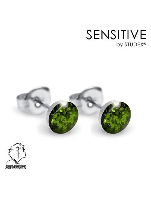 Studex Sensitive, grün Glitter Ohrring